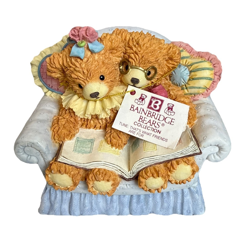 Bainbridge Bears music box  "Thats what friends are for" 1970's Frederick  Maria